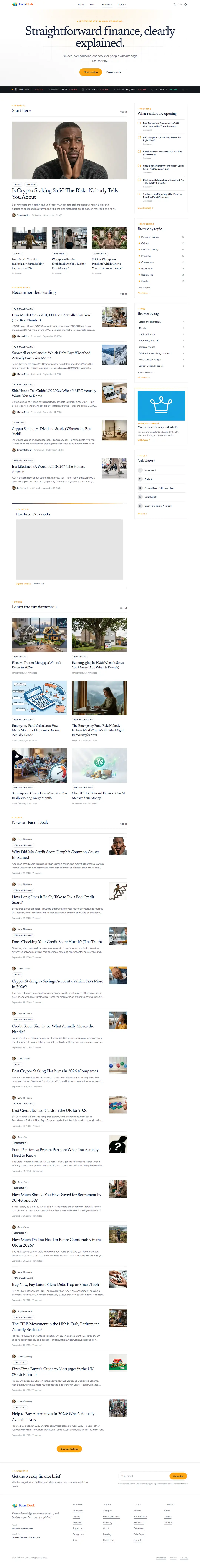 The full Facts Deck homepage, from hero to footer