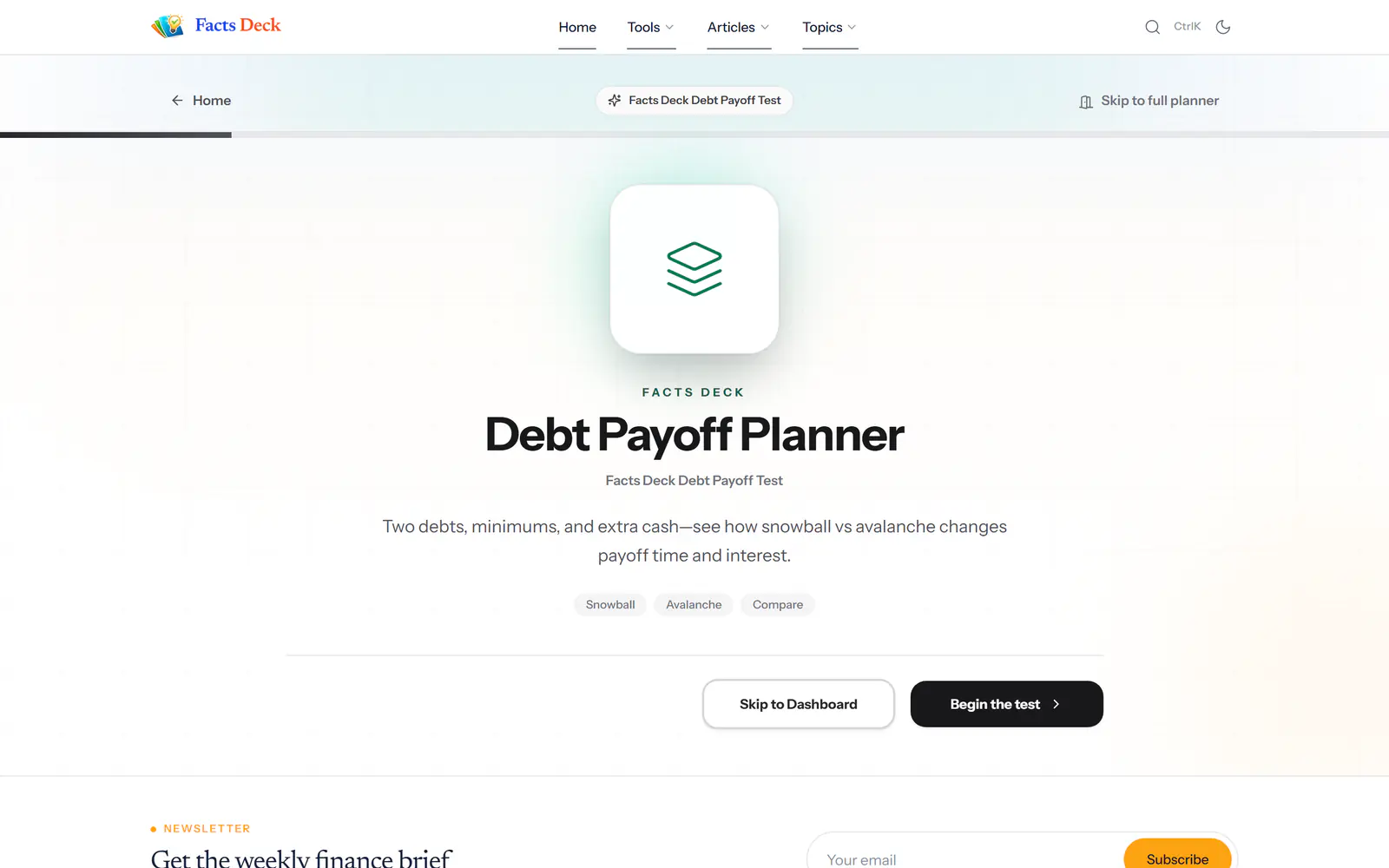 Debt Payoff Planner — Intro